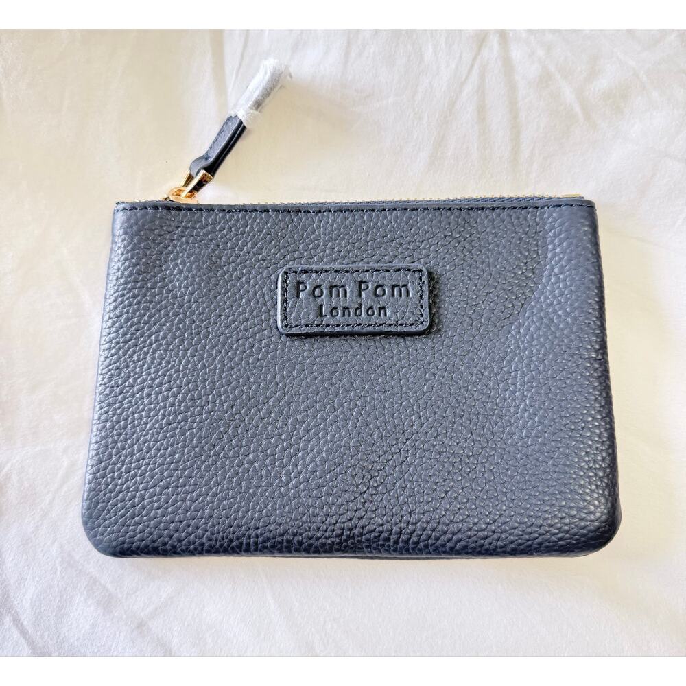 Pom Pom London | Small Leather Coin Purse Blue | NWOT
